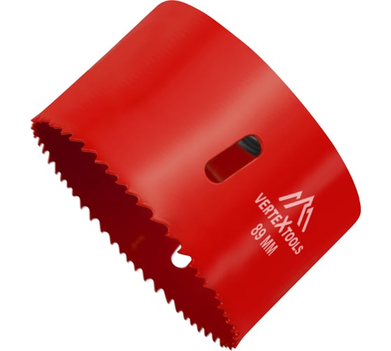 Коронка биметаллическая по металлу 89 мм vertextools 2525-89