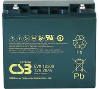 Аккумулятор для ИБП CSB EVX12200 12В, 20 Ач УТ-00000179