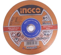 Круг отрезной 41 A 30 RBF Metal/Inox 230x1.9x22 мм INGCO MCD302303