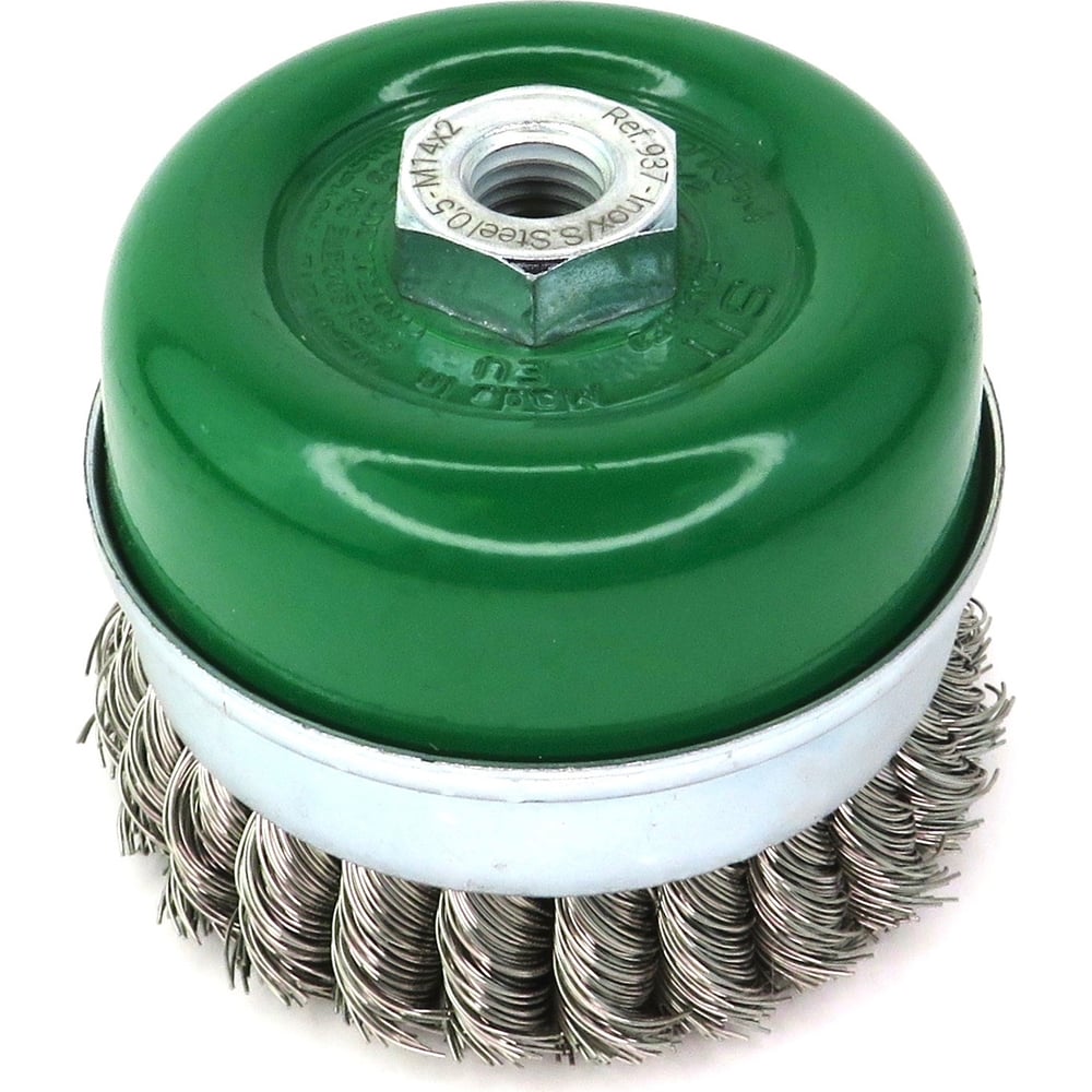 Щетка чашечная усиленная жгутовая 95 мм, М14, с кольцом для ушм ...
