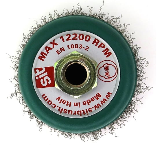 Щетка чашечная для ушм 90 мм, М14+5/8", проволока гофр. нерж. сталь 0.3 мм SIT 0113