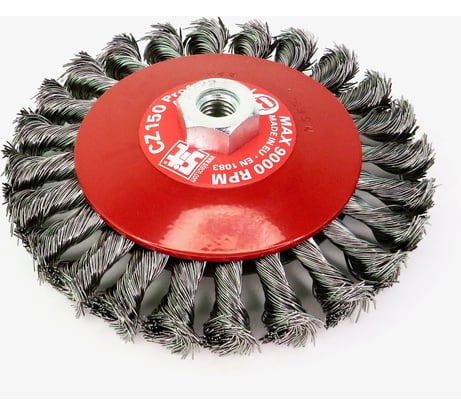 Щетка коническая жгутовая для ушм 150 мм, М14, проволока сталь 0.5 мм SIT 0316