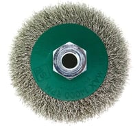 Щетка коническая для ушм 90 мм, М14, проволока гофр. нерж. сталь 0.3 мм SIT 0946