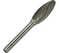 Бор-фреза форма Н язык пламени, DC, 12х30х75 мм, хв-к 6 мм D.BOR D-RB-DC-H-12-075-6