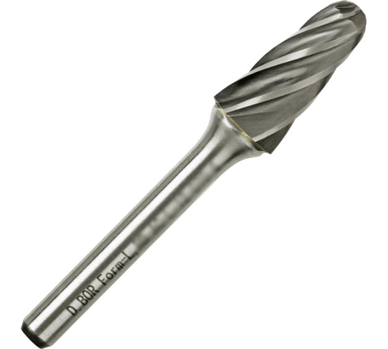Бор-фреза форма L конус с закругленной головой, ALU, 10х20х65 мм, хв-к 6 мм D.BOR D-RB-AC-L-10-065-6 1