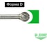 Бор-фреза форма D сфера, ALU, 12х11х56 мм, хв-к 6 мм D.BOR D-RB-AC-D-12-056-6 2
