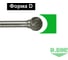 Бор-фреза форма D сфера, DC, 16х14х59 мм, хв-к 6 мм D.BOR D-RB-DC-D-16-059-6 2