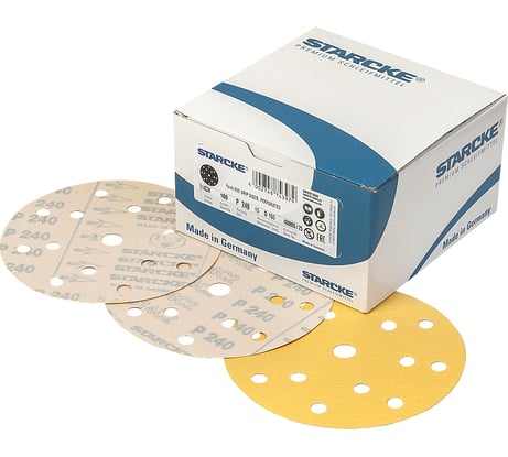 Абразивный круг 514 (100 шт; P240; 150 мм; 15 отв.) STARCKE 174397