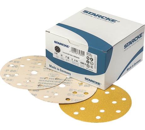 Абразивный круг 514 (50 шт; P80; 150 мм; 15 отв.) STARCKE 174395