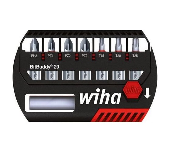 Бит-органайзер PH, PZ, Torx, 8шт Wiha BitBuddy 29 36922