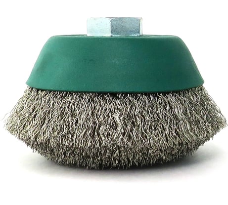 Щетка чашечная 100 мм, М14, гофрированная нержавеющая сталь 0.3 мм для УШМ SIT 0928