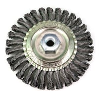 Щетка дисковая жгутовая 125x10 мм, М14, ворс сталь 0.5 мм для УШМ SIT 0549