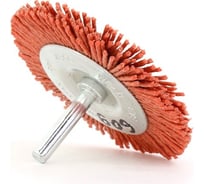 Щетка дисковая 75x5 мм, хв-к 6 мм, ворс красный полимер-абразив Р120 для дрели SIT 0609