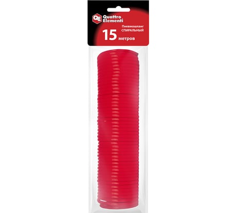 Шланг пневматический (15 м, спиральный, разъем EURO) Quattro Elementi 770-957