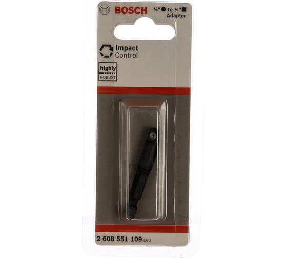 Переходник для торцовых головок 1/4", хвостовик 1/4'' HEX Bosch 2608551109