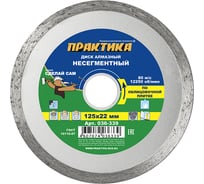 Диск алмазный (125х22.2 мм) ПРАКТИКА 036-339 15500773