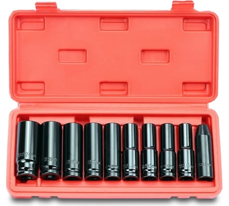 Набор ударных головок 10 предметов, 8-24 мм, 1/2"DR GOODKING G-10010