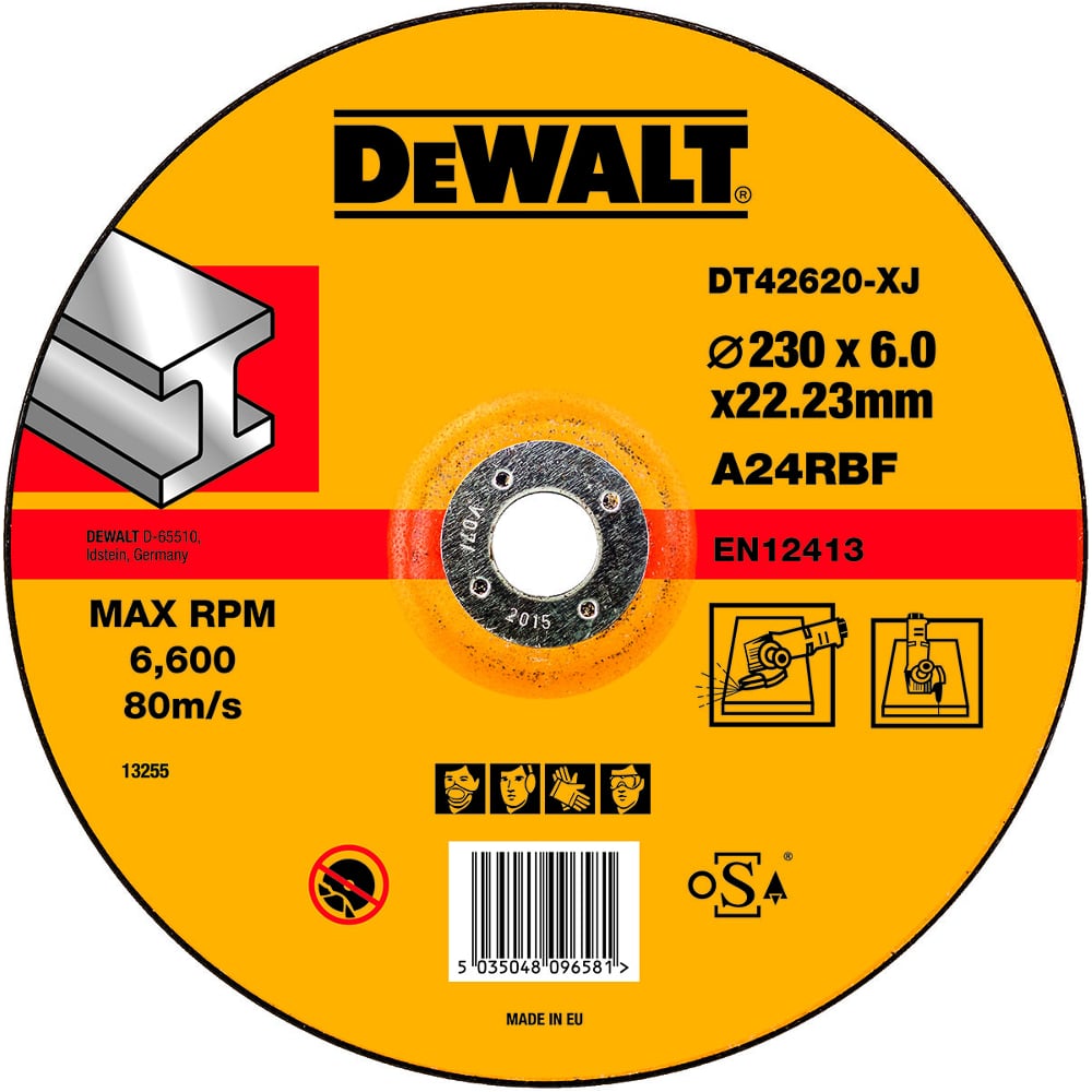 Диск обдирочный по металлу (230х22.2 мм) для УШМ DeWALT DT 42620 ...