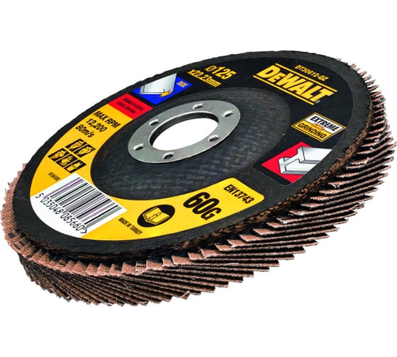 Диск лепестковый Тип 27 (125х22.2 мм; 80G) для УШМ DeWALT DT 30622