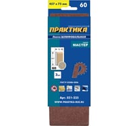 Лента шлифовальная (3 шт; 75х457 мм; P60) ПРАКТИКА 031-235