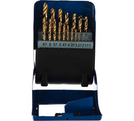 Набор сверл по металлу в металлической кассете DIY (19 шт; 1-10 мм) ПРАКТИКА 031-303