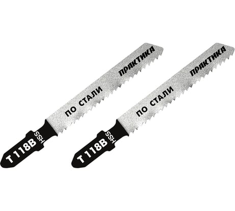 Пилка (2 шт; T118B) для лобзиков ПРАКТИКА 034-489