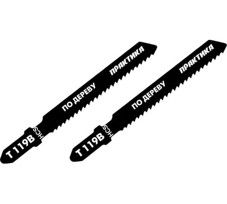 Пилка (2 шт; T119B) для лобзиков ПРАКТИКА 034-588