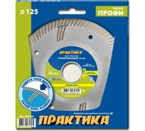Диск алмазный турбированный Профи (125х22.2 мм) ПРАКТИКА 030-795