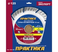 Диск алмазный Эксперт по граниту (125х22.2 мм) ПРАКТИКА 034-328