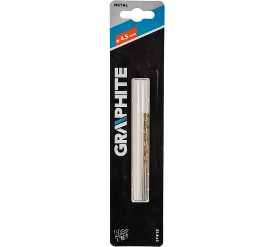 Сверло по металлу HSS-TiN 4.5 мм GRAPHITE 57H128