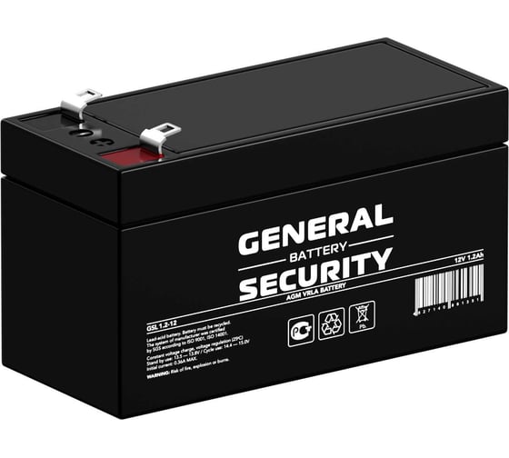 Аккумулятор для ИБП General Security GSL1.2-12 12В 1,2 Ач УТ-00001385