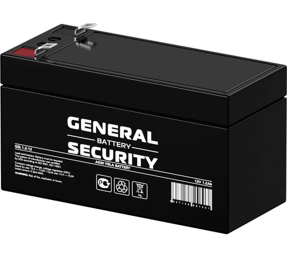 Аккумулятор для ИБП General Security GSL1.2-12 12В 1,2 Ач УТ-00001385