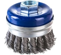 Кордщетка чашеобразная витая усиленная (65 мм; М14) ПРАКТИКА 032-485