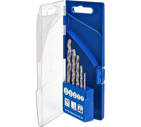 Набор сверл по металлу Профи (5 шт; 2-6 мм) ПРАКТИКА 640-230