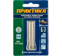 Коронка алмазная по стеклу и керамике (2 шт; 6 мм) ПРАКТИКА 777-222