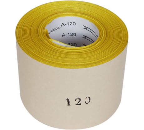 Бумага наждачная на бумажной основе №10 (115 мм х 50 м; P120; рулон) SANTOOL 061215-050-120