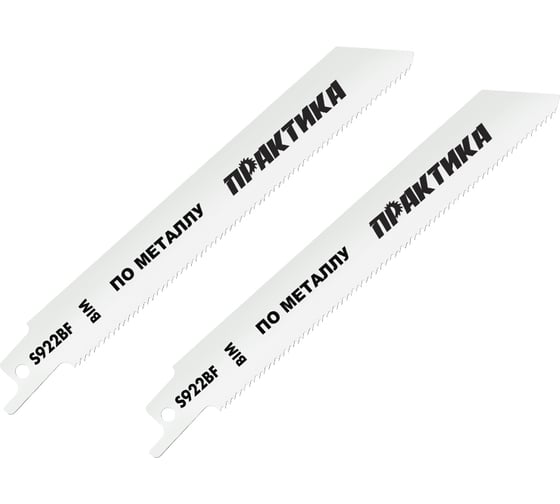 Пилки для сабельной пилы ПРАКТИКА S922BF BIM, по металлу, шаг 1,8мм, 150мм упак 2 шт 773-569 1