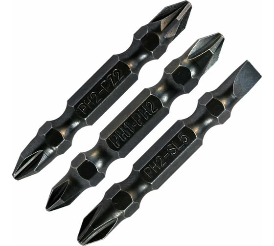 Набор бит Мастер (3 шт; PH2-PZ2, PH2-PH1, PH2-SL0.5x5 мм) ПРАКТИКА 776-362