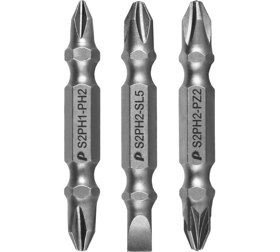 Набор бит Мастер (3 шт; PH2-PZ2, PH2-PH1, PH2-SL0.5x5 мм) ПРАКТИКА 776-362