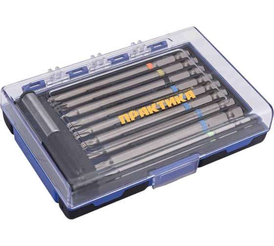 Набор бит (10 шт; PH; PZ; SL; T/Torx; TW; 100 мм) ПРАКТИКА 777-505 1