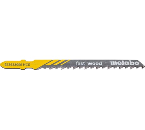 Пилка по дереву T144D Professional (5 шт; 75 мм; HCS) для лобзиков Metabo 623633000