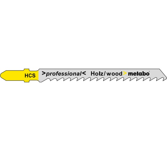 Пилка по дереву T144D Professional (25 шт; 75 мм; HCS) для лобзиков Metabo 623690000