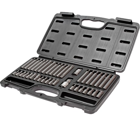Набор бит TORX, HEX, SPLINE JTC с адаптерами 3/8 1/2 в кейсе 40 предметов /1/10- -3965 693163