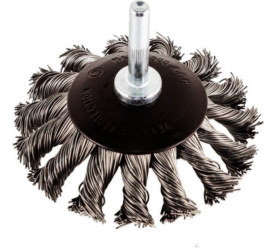 Кордщетка дисковая с хвостовиком для дрели 75 мм Rockforce RF-BCK103