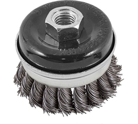 Кордщетка чашеобразная стальная витая 60 мм для УШМ Rockforce RF-BWG125