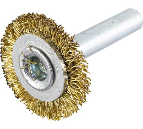 Кордщетка дисковая латунная для дрели 25 мм, в блистере Rockforce RF-BFR001