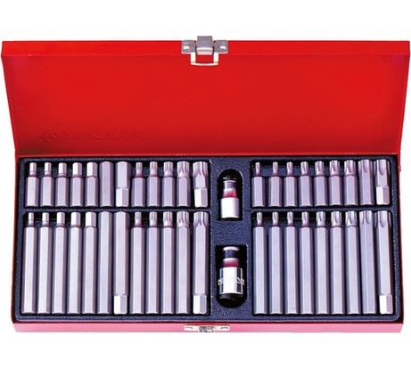 Набор вставок бит KING TONY 10 мм TORX, SPLINE, HEX, 44 предмета 1044CQ