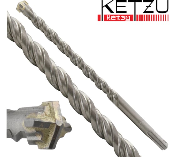 Сверло-бур по бетону с 4-мя режущими кромками 10x600-610 мм, SDS-plus KETZU 781969