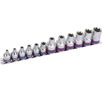 Набор торцевых головок KING TONY 1/2; 3/8 TORX Е4-Е20 12 предметов 7113PR