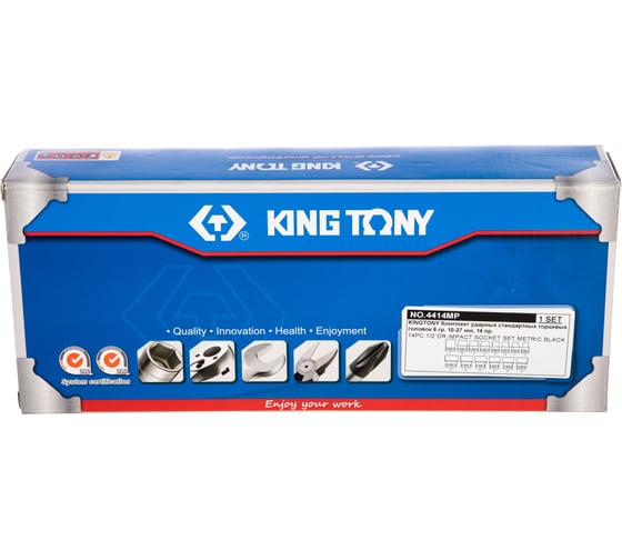 Набор ударных торцевых головок KING TONY 1/2 шестигранные 14 предметов 4414MP